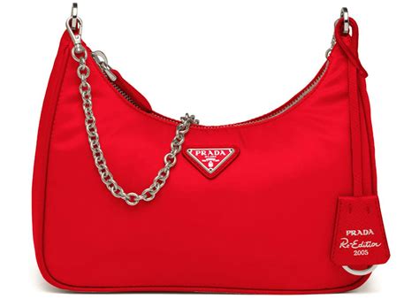 prada re-edition 2005 nylon bag red|prada re edition 2005 used.